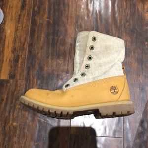 Timberland Women's  Canvas FLD DN WHT Fold-Dow